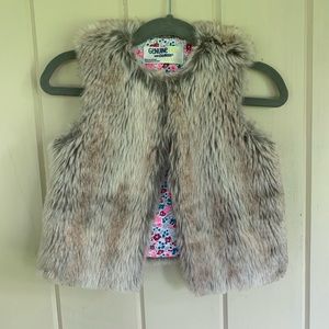 Girls 3T Designer Medium Faux Fur Vest